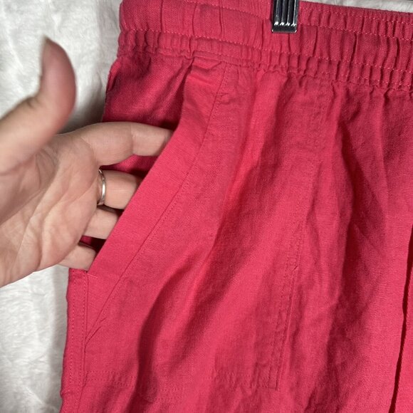 Nautica Linen Viscose Pull On Casual Shorts Pink Drawstring Pockets ~ Size XXL - Picture 7 of 12